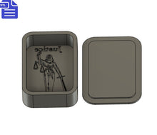 Load image into Gallery viewer, Justice Tarot Card Bath Bomb Mold STL File - for 3D printing - FILE ONLY - Tarot Bath Bomb Press Shower Steamer