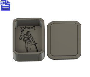 Justice Tarot Card Bath Bomb Mold STL File - for 3D printing - FILE ONLY - Tarot Bath Bomb Press Shower Steamer