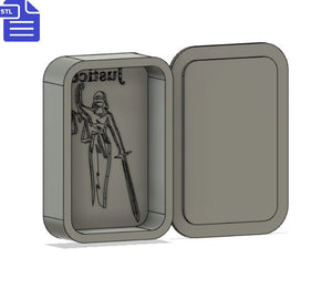 Justice Tarot Card Bath Bomb Mold STL File - for 3D printing - FILE ONLY - Tarot Bath Bomb Press Shower Steamer