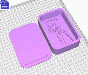 Justice Tarot Card Bath Bomb Mold STL File - for 3D printing - FILE ONLY - Tarot Bath Bomb Press Shower Steamer