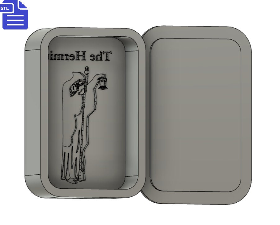 The Hermit Tarot Card Bath Bomb Mold STL File - for 3D printing - FILE ONLY - Tarot Bath Bomb Press Shower Steamer
