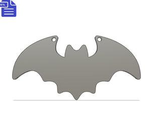 Bat Wall Hanging STL File - for 3D printing - FILE ONLY - Halloween Home Decoration - Vampire bat with holes