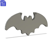 Load image into Gallery viewer, Bat Wall Hanging STL File - for 3D printing - FILE ONLY - Halloween Home Decoration - Vampire bat with holes