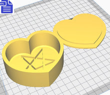 Load image into Gallery viewer, Heart Pentagram Bath Bomb Mold STL File - for 3D printing - FILE ONLY - Heart Pentagram Bath Bomb Press Mould Shower Steamer