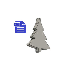 Winter Tree Silhouette STL File - for 3D printing - FILE ONLY