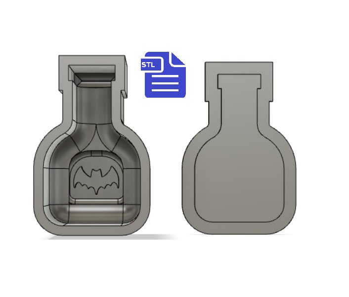 Bat Wings Potion Bath Bomb Mold STL File - for 3D printing - FILE ONLY -  Potion Bottle Bath Bomb Press Mould Shower Steamer