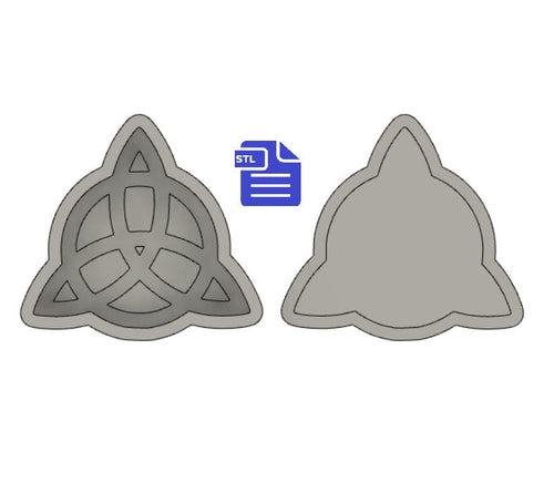 Celtic Trinity Knot Bath Bomb Mold STL File - for 3D printing - FILE ONLY - Triquetra Bath Bomb Press - Shower Steamer