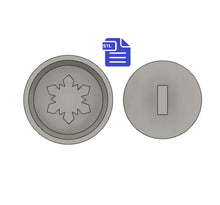 Load image into Gallery viewer, 2pc Snowflake Bath Bomb Press Mold STL File - for 3D printing - FILE ONLY - Bath Bomb Mold - Shower Steamer Mold - Circle Bath Bomb Press