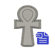 Load image into Gallery viewer, 3.6 oz Ankh STL File - for 3D printing - FILE ONLY - deep design to make molds for bath bombs, soap or candles