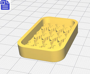 Bats Silicone Mold Tray STL File - for 3D printing - FILE ONLY - for silicone mold making - diy freshies mold