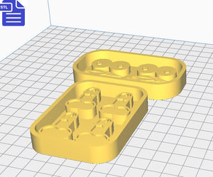 Boobs Vagina Penis Mold Tray STL File - for 3D printing - FILE ONLY - to make your own silicone mold - diy freshies mold