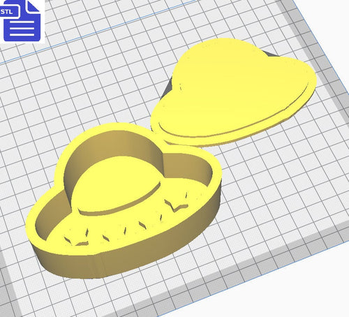 ufo Bath Bomb Mold STL File - for 3D printing - FILE ONLY - Spaceship Bath Bomb Press - Shower Steamer - Aliens & Space