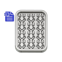 Load image into Gallery viewer, Spider Silicone Mold Tray STL File - for 3D printing - FILE ONLY - to make your own silicone mold - diy freshies mold