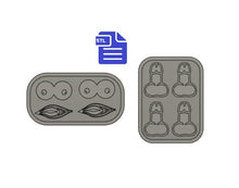 Load image into Gallery viewer, Boobs Vagina Penis Mold Tray STL File - for 3D printing - FILE ONLY - to make your own silicone mold - diy freshies mold