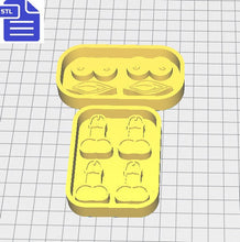 Load image into Gallery viewer, Boobs Vagina Penis Mold Tray STL File - for 3D printing - FILE ONLY - to make your own silicone mold - diy freshies mold