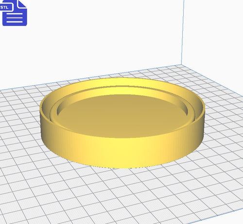 Coaster Mold Housing STL File - for 3D printing - FILE ONLY - Coaster Mold Housing for silicone mold making - diy freshies mold