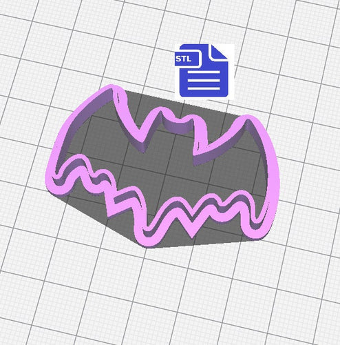 Bat Outline Cookie Cutter STL File - for 3D printing - FILE ONLY - Digital Download