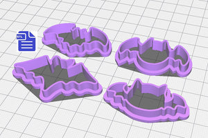 Bat Cookie Cutter STL File - for 3D printing - FILE ONLY - Digital Download