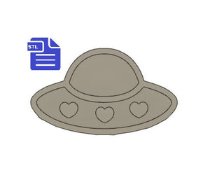 ufo spaceship Straw Topper STL File - for 3D printing - FILE ONLY - Instant Digital Download