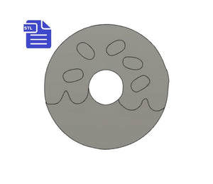 Donut Straw Topper STL File - for 3D printing - FILE ONLY - Instant Digital Download