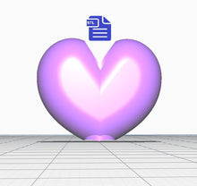 Load image into Gallery viewer, Puffy Heart Straw Topper STL File - for 3D printing - FILE ONLY - Instant Digital Download