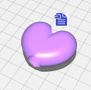 Puffy Heart Straw Topper STL File - for 3D printing - FILE ONLY - Instant Digital Download