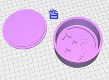 Load image into Gallery viewer, 2pc Crescent &amp; Stars Bath Bomb Mold STL File - for 3D printing - FILE ONLY - Circle Bar Bath Bomb Press Mold, Crescent Shower Steamer Mould