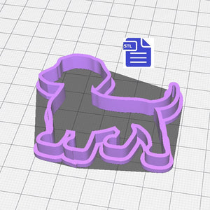 Dachshund Cookie Cutter STL File - for 3D printing - FILE ONLY - Digital Download
