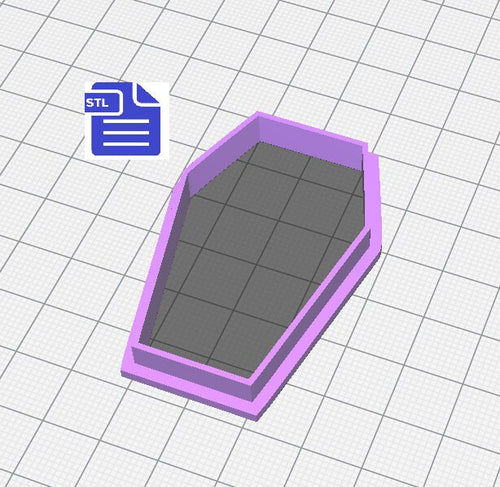 Coffin Cookie Cutter STL File - for 3D printing - FILE ONLY - Digital Download