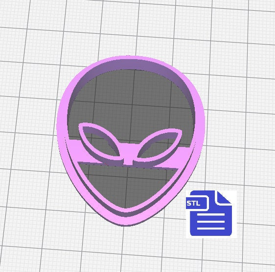 Alien Cookie Cutter STL File - for 3D printing - FILE ONLY - Digital Download