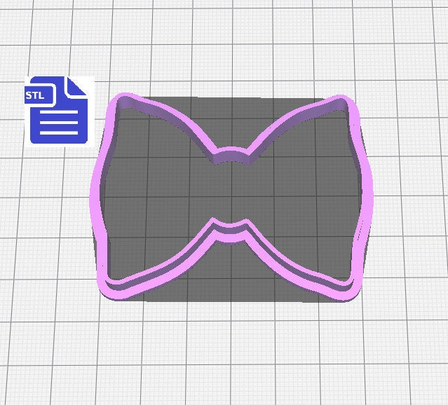 Bow Cookie Cutter STL File - for 3D printing - FILE ONLY - Digital Download