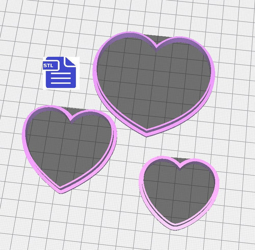 Heart Cookie Cutter STL File - for 3D printing - FILE ONLY - Digital Download