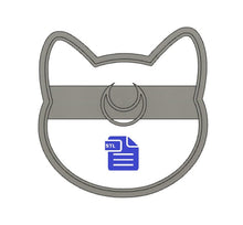 Load image into Gallery viewer, Lunar Cat Cookie Cutter STL File - for 3D printing - FILE ONLY - Digital Download
