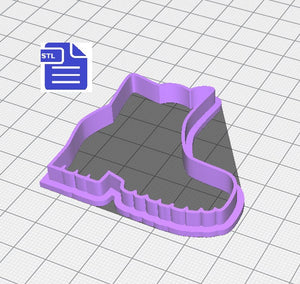 Boots Cookie Cutter STL File - for 3D printing - FILE ONLY - Instant Digital Download