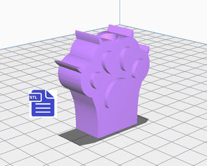 Kitten Paw Straw Topper STL File - for 3D printing - FILE ONLY - Instant Digital Download