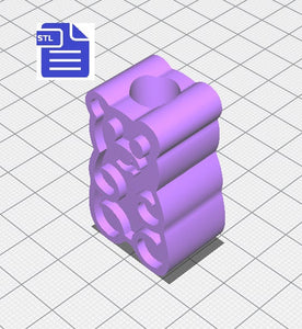 Gummy Bear Straw Topper STL File - for 3D printing - FILE ONLY - Instant Digital Download