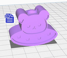 Load image into Gallery viewer, Bear ufo spaceship Straw Topper STL File - for 3D printing - FILE ONLY - Instant Digital Download