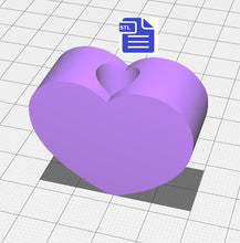 Load image into Gallery viewer, Flat Heart Straw Topper STL File - for 3D printing - FILE ONLY - Instant Digital Download