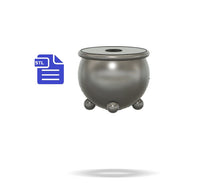 Load image into Gallery viewer, 3D Cauldron Straw Topper STL File - for 3D printing - FILE ONLY - Instant Digital Download