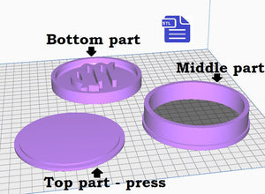 3 Part Zodiac Signs Bath Bomb Mold STL File - for 3D printing - FILE ONLY - Star Symbols Bath Bomb Press - Shower Steamer Disc Bar Mold