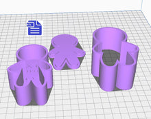 Load image into Gallery viewer, 3 pc Voodoo Doll Bath Bomb Mold STL File - for 3D printing - FILE ONLY - 3 piece Bath Bomb Mould - Hand Press Bath Bomb Mold