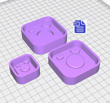 Load image into Gallery viewer, Instant Camera Mold Housing STL File - for 3D printing - FILE ONLY - with tray to make your own silicone molds - diy freshies mold