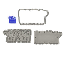 Load image into Gallery viewer, Best Mom Bath Bomb Mold STL File - for 3D printing - FILE ONLY - 3 piece Mother&#39;s Day Bath Bomb Hand Press Mould