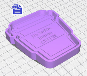 Quirky Coffee Cups Silicone Mold Housing STL File - for 3D printing - FILE ONLY - with tray to make your own silicone molds