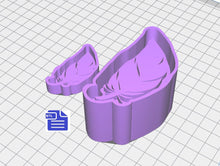 Load image into Gallery viewer, Feather Mold Housing STL File - for 3D printing - FILE ONLY - to make silicone molds for resin, soap or bath bombs - diy freshies mold