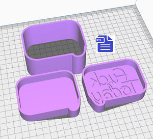 3pc F*ck Today Bath Bomb Mold STL File - for 3D printing - FILE ONLY - 3 piece Bath Bomb Press Mould