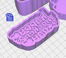 Load image into Gallery viewer, 3 pc Happy Mother&#39;s Day Bath Bomb Mold STL File - for 3D printing - FILE ONLY - 3 piece Mother&#39;s Day Bath Bomb Hand Press Mould with hearts