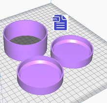 Load image into Gallery viewer, Puck Bath Bomb Mold STL File - for 3D printing - FILE ONLY - 3 sizes included - Bath Bomb Hand Press Mould - Shower Steamer Mold