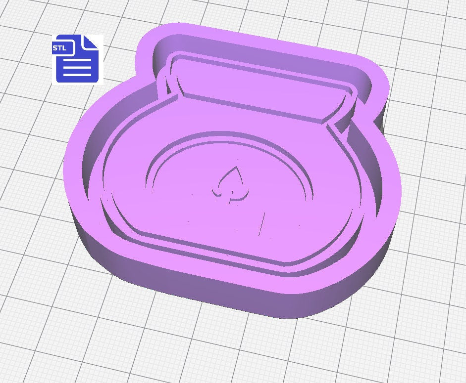 Wax Burner Mold Housing STL File - for 3D printing - FILE ONLY - with tray to make your own silicone molds - diy freshies mold