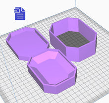 Load image into Gallery viewer, 3pc Gem Bath Bomb Mold STL File - for 3D printing - FILE ONLY - 3 piece Gem Stone Hand Press Bath Bomb Mould